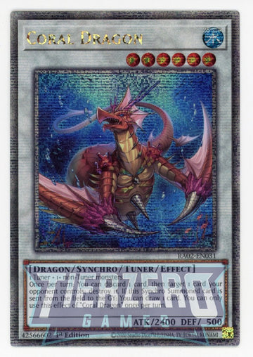 RA02-EN031 - Coral Dragon - Quarter Century Secret Rare - 25th Anniversary Rarity Collection II