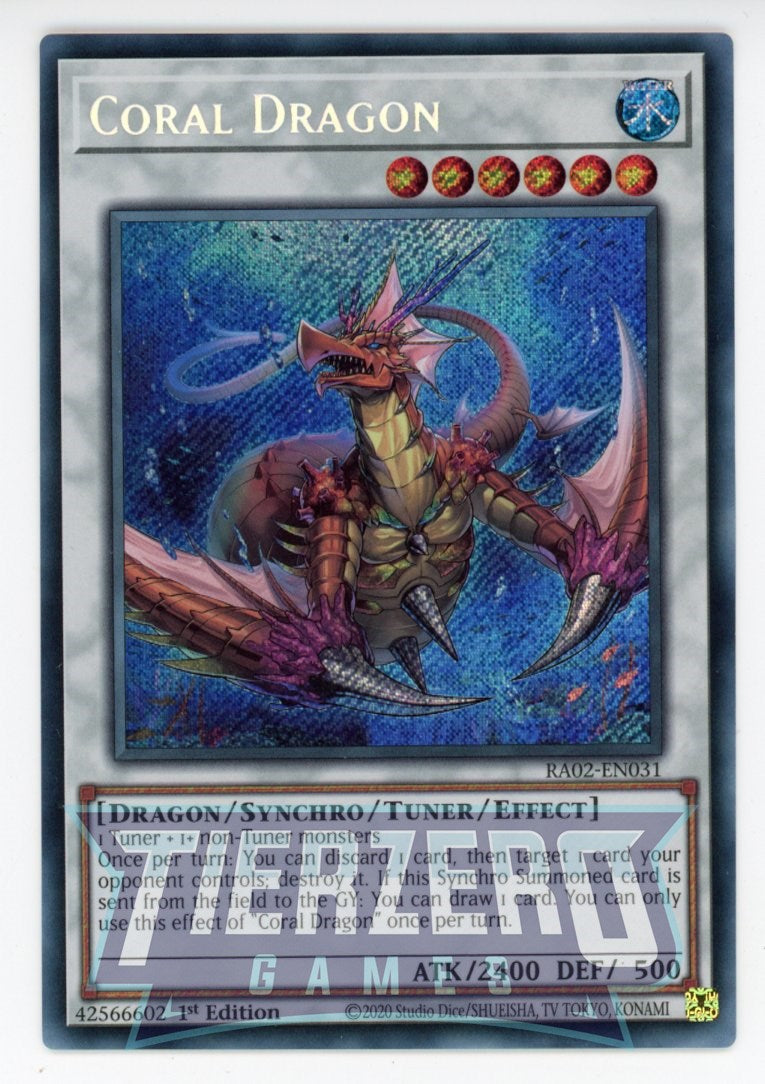 RA02-EN031 - Coral Dragon - Secret Rare - - Rarity Collection 2