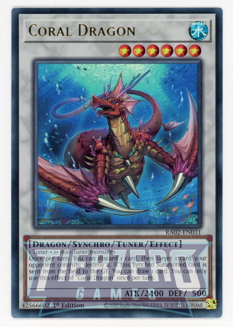 RA02-EN031 - Coral Dragon - Ultra Rare - - Rarity Collection 2