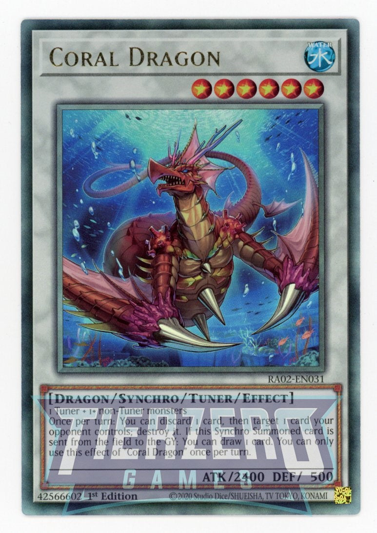 RA02-EN031 - Coral Dragon - Ultimate Rare - - Rarity Collection 2