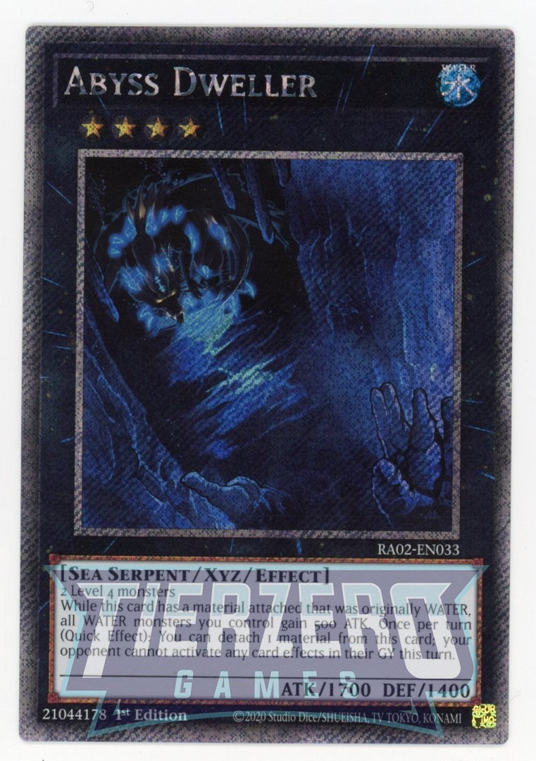 RA02-EN033 - Abyss Dweller - Platinum Secret Rare - - Rarity Collection 2