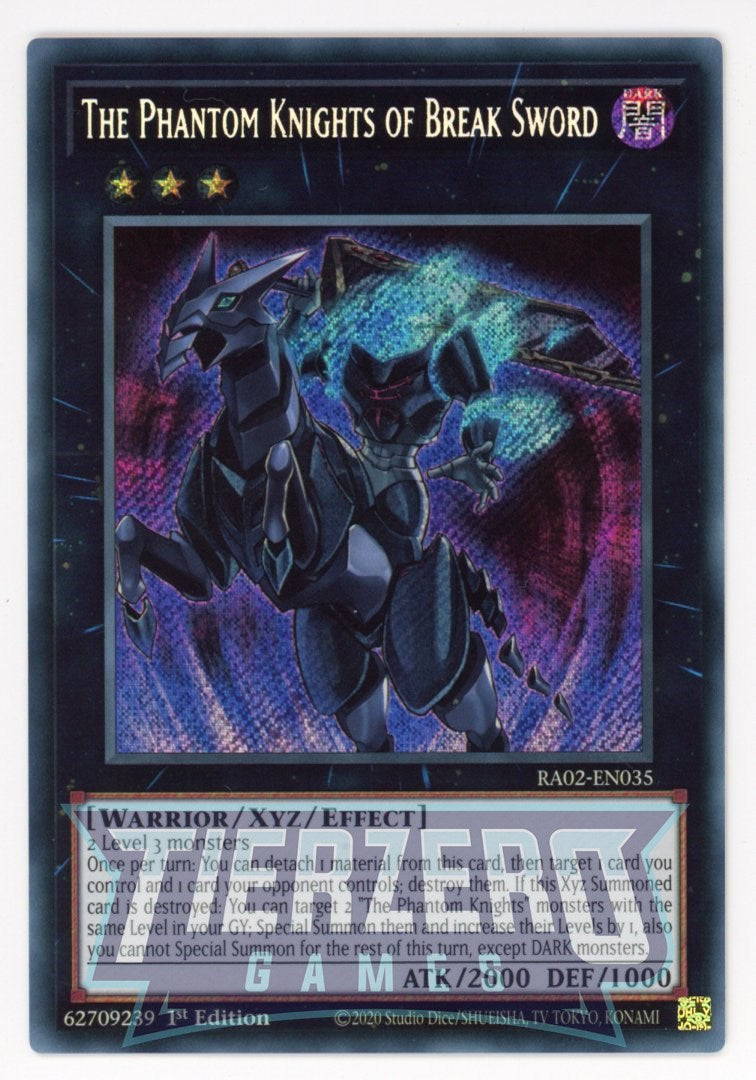 RA02-EN035 - The Phantom Knights of Break Sword - Secret Rare - - Rarity Collection 2