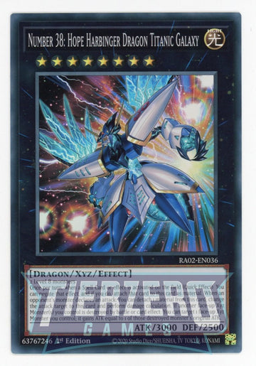 RA02-EN036 - Number 38: Hope Harbinger Dragon Titanic Galaxy - Super Rare - 25th Anniversary Rarity Collection II