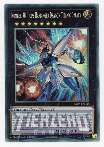 RA02-EN036 - Number 38: Hope Harbinger Dragon Titanic Galaxy (PCR) - Collector's Rare - 25th Anniversary Rarity Collection II
