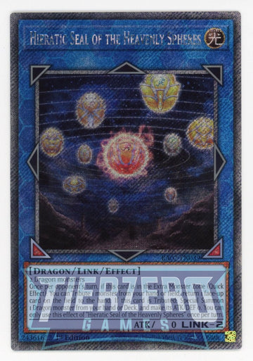RA02-EN039 - Hieratic Seal of the Heavenly Spheres - Platinum Secret Rare - 25th Anniversary Rarity Collection II
