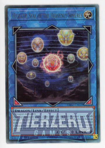 RA02-EN039 - Hieratic Seal of the Heavenly Spheres - Ultimate Rare - 25th Anniversary Rarity Collection II