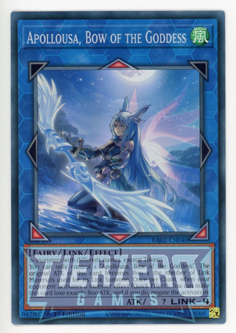 RA02-EN040 - Apollousa, Bow of the Goddess (Alt Art) - Super Rare - - Rarity Collection 2