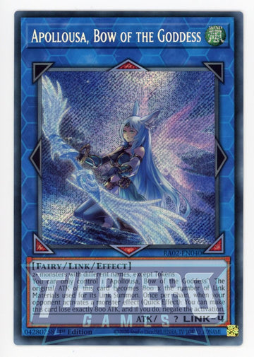RA02-EN040 - Apollousa, Bow of the Goddess (Alternate Art) - Secret Rare - 25th Anniversary Rarity Collection II