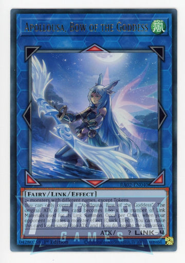RA02-EN040 - Apollousa, Bow of the Goddess (Alternate Art) - Ultra Rare - 25th Anniversary Rarity Collection II