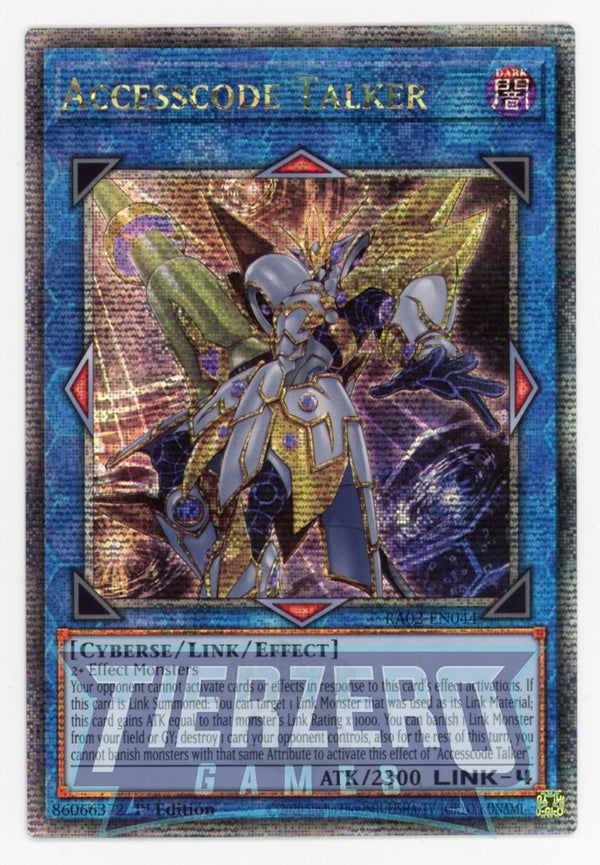 RA02-EN044 - Accesscode Talker - Quarter Century Secret Rare - - Rarity Collection 2