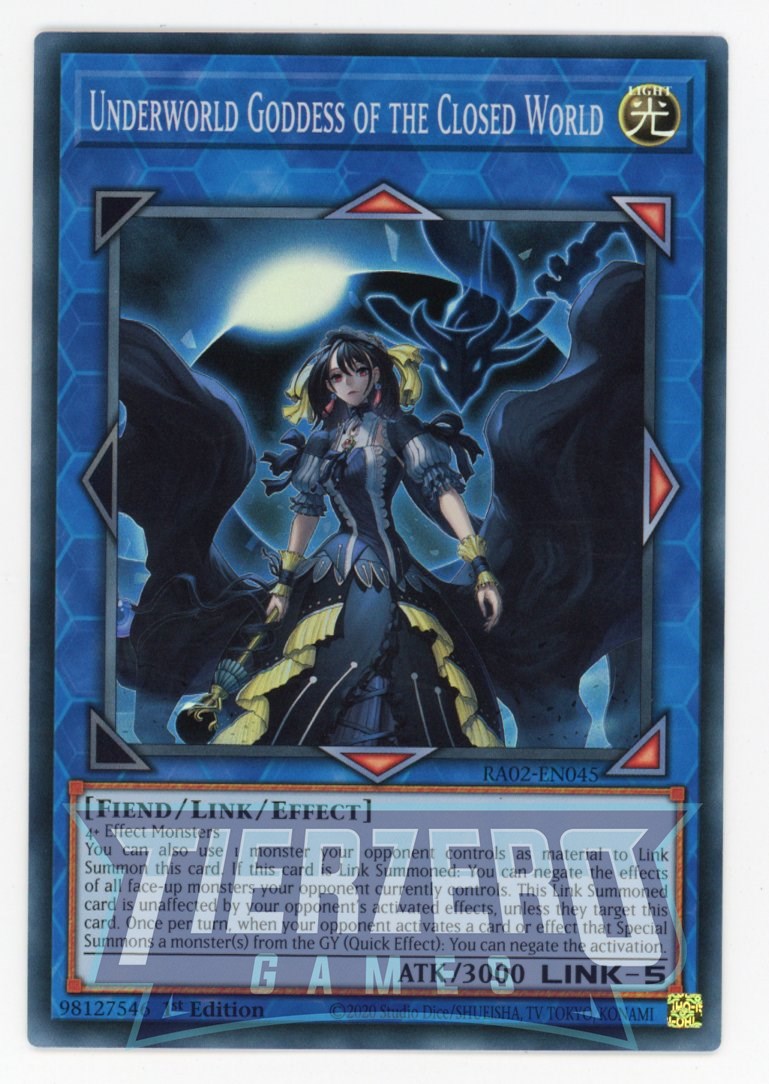 RA02-EN045 - Underworld Goddess of the Closed World - Super Rare - - Rarity Collection 2