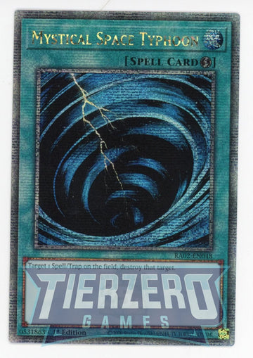 RA02-EN048 - Mystical Space Typhoon - Quarter Century Secret Rare - 25th Anniversary Rarity Collection II