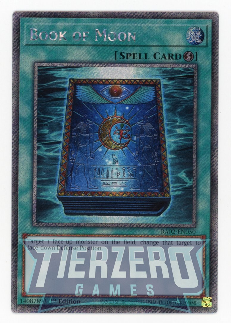 RA02-EN050 - Book of Moon - Platinum Secret Rare - - Rarity Collection 2