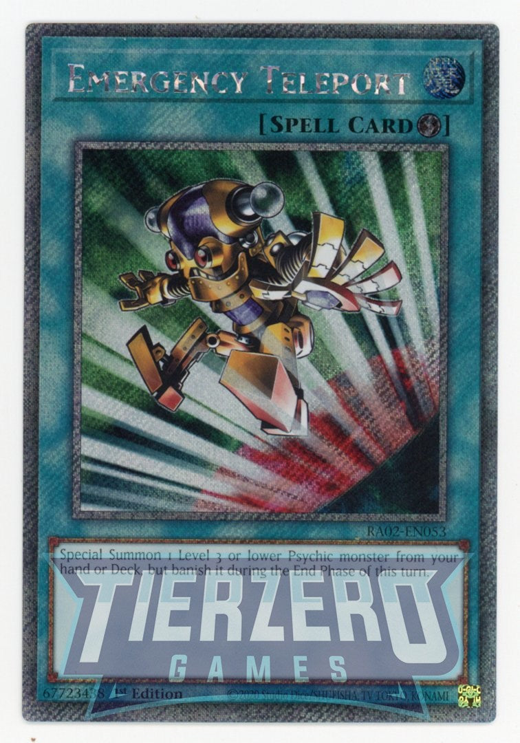 RA02-EN053 - Emergency Teleport - Platinum Secret Rare - - Rarity Collection 2