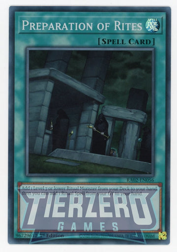 RA02-EN056 - Preparation of Rites - Super Rare - 25th Anniversary Rarity Collection II