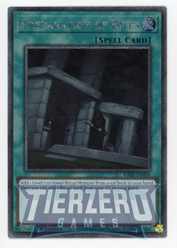 RA02-EN056 - Preparation of Rites - Platinum Secret Rare - 25th Anniversary Rarity Collection II