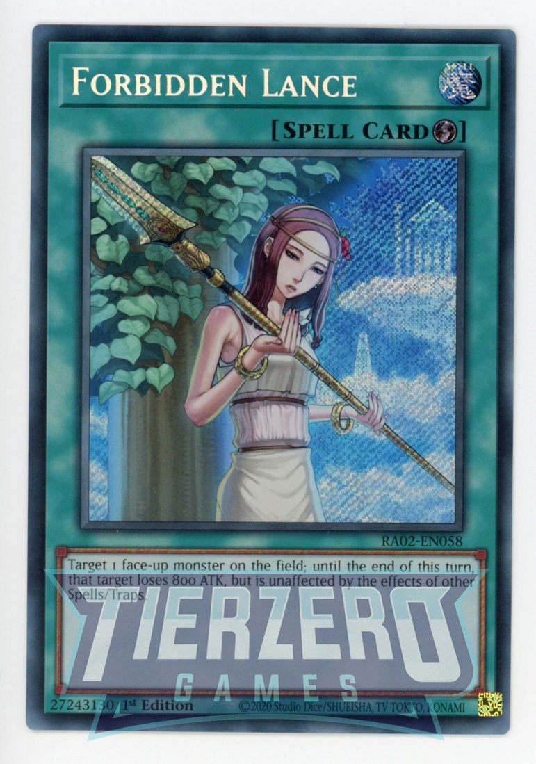 RA02-EN058 - Forbidden Lance - Secret Rare - - Rarity Collection 2