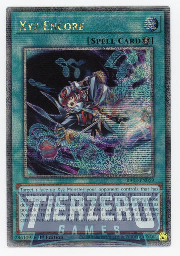 RA02-EN059 - Xyz Encore - Quarter Century Secret Rare - 25th Anniversary Rarity Collection II