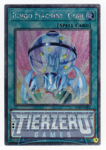 RA02-EN062 - Bingo Machine, Go!!! - Platinum Secret Rare - 25th Anniversary Rarity Collection II