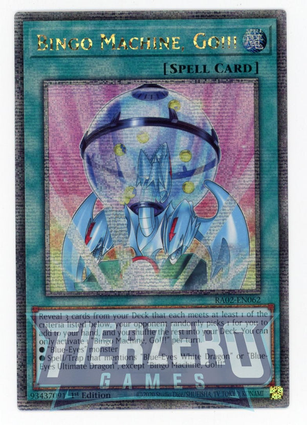 RA02-EN062 - Bingo Machine, Go!!! - Quarter Century Secret Rare - - Rarity Collection 2