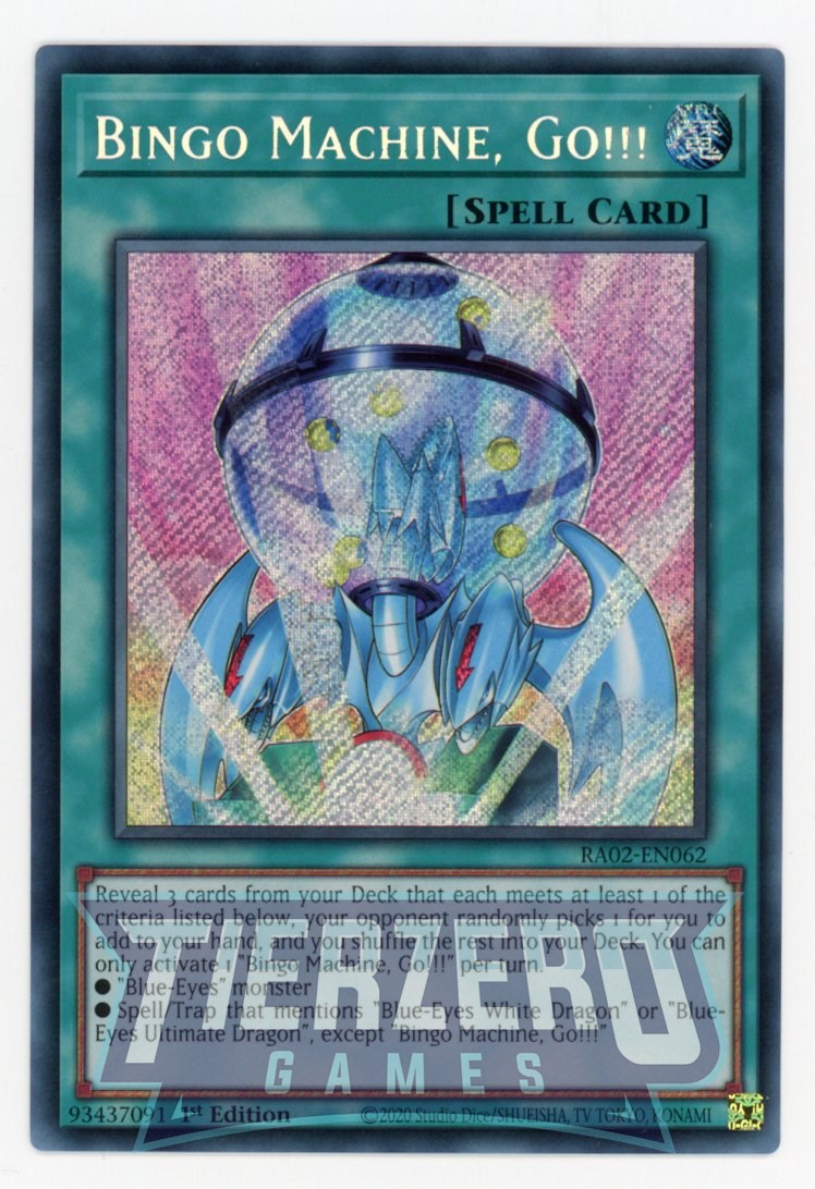 RA02-EN062 - Bingo Machine, Go!!! - Secret Rare - - Rarity Collection 2