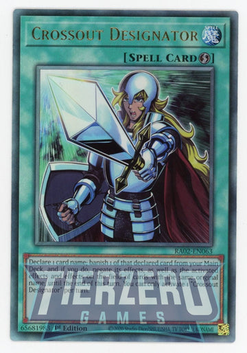 RA02-EN063 - Crossout Designator (PUR) - Ultimate Rare - 25th Anniversary Rarity Collection II