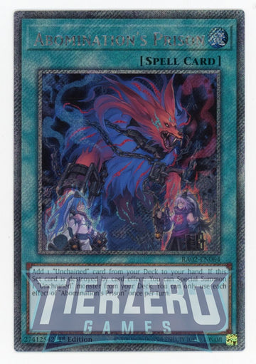 RA02-EN064 - Abomination's Prison - Platinum Secret Rare - 25th Anniversary Rarity Collection II