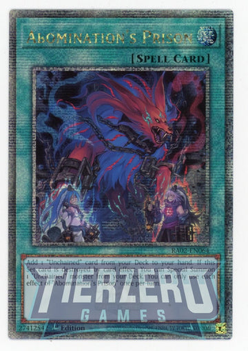 RA02-EN064 - Abomination's Prison - Quarter Century Secret Rare - 25th Anniversary Rarity Collection II