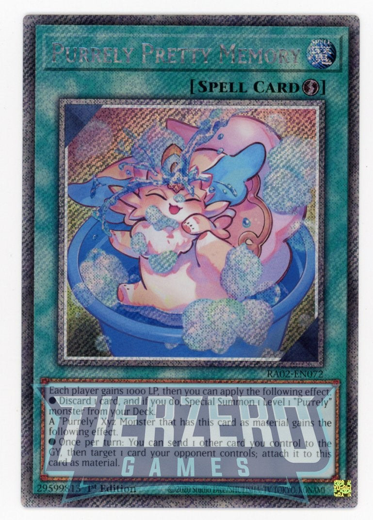 RA02-EN072 - Purrely Pretty Memory - Platinum Secret Rare - - Rarity Collection 2