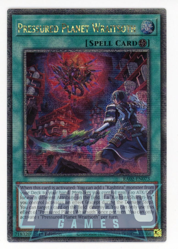 RA02-EN073 - Pressured Planet Wraithsoth - Quarter Century Secret Rare - - Rarity Collection 2