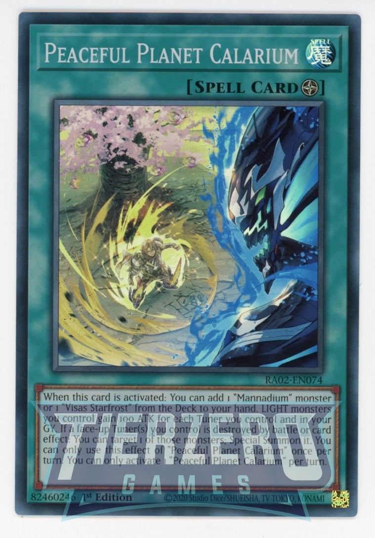 RA02-EN074 - Peaceful Planet Calarium - Super Rare - - Rarity Collection 2