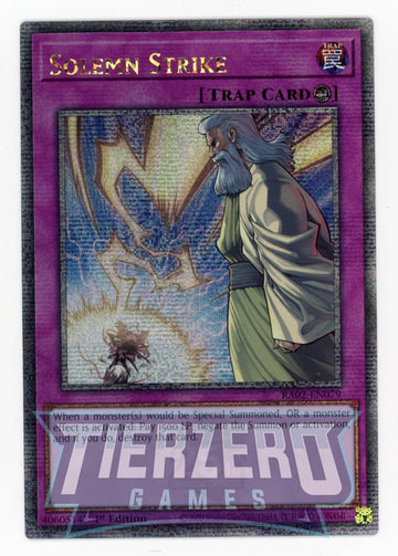 RA02-EN079 - Solemn Strike - Quarter Century Secret Rare - 25th Anniversary Rarity Collection II