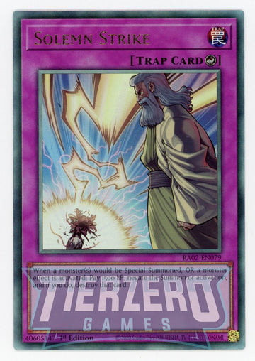 RA02-EN079 - Solemn Strike - Ultimate Rare - 25th Anniversary Rarity Collection II