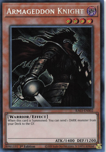 RA03-EN002 - Armageddon Knight - Secret Rare - Quarter Century Bonanza