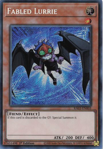 RA03-EN003 - Fabled Lurrie - Secret Rare - Quarter Century Bonanza