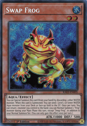 RA03-EN005 - Swap Frog - Secret Rare - Quarter Century Bonanza