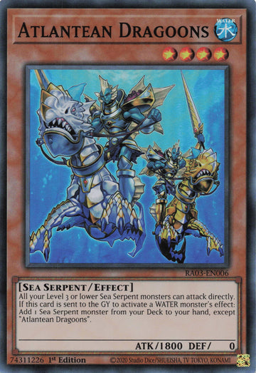 RA03-EN006 - Atlantean Dragoons - Super Rare - Quarter Century Bonanza