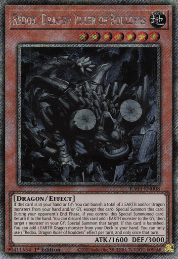 RA03-EN008 - Redox, Dragon Ruler of Boulders - Quarter Century Secret Rare - Quarter Century Bonanza