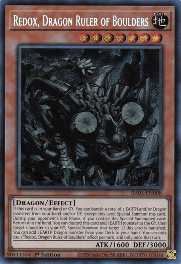 RA03-EN008 - Redox, Dragon Ruler of Boulders - Secret Rare - Quarter Century Bonanza