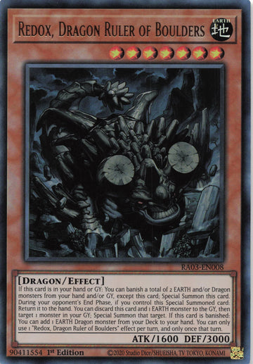 RA03-EN008 - Redox, Dragon Ruler of Boulders - Ultra Rare - Quarter Century Bonanza