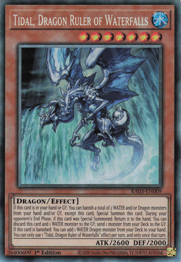 RA03-EN009 - Tidal, Dragon Ruler of Waterfalls - Collector's Rare - Quarter Century Bonanza