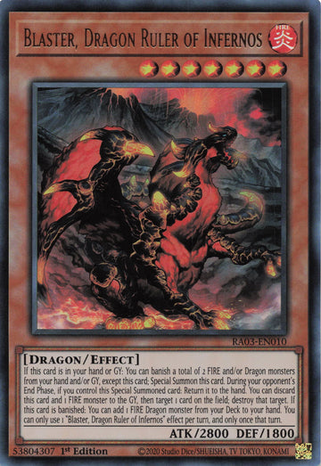 RA03-EN010 - Blaster, Dragon Ruler of Infernos - Ultra Rare - Quarter Century Bonanza