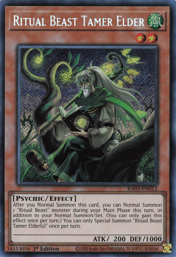 RA03-EN012 - Ritual Beast Tamer Elder - Secret Rare - Quarter Century Bonanza