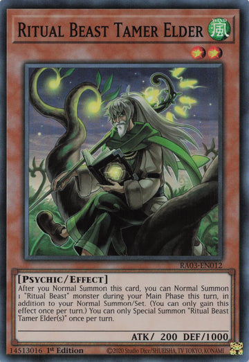 RA03-EN012 - Ritual Beast Tamer Elder - Super Rare - Quarter Century Bonanza