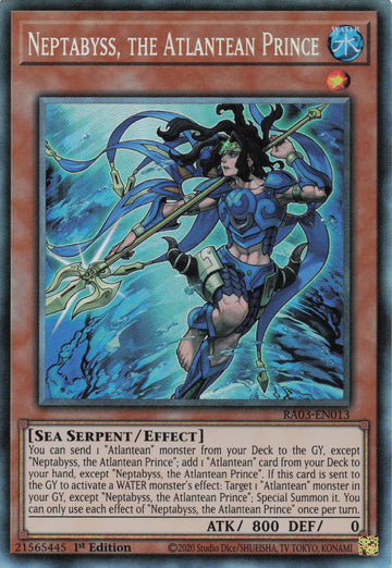 RA03-EN013 - Neptabyss, the Atlantean Prince - Collector's Rare - Quarter Century Bonanza