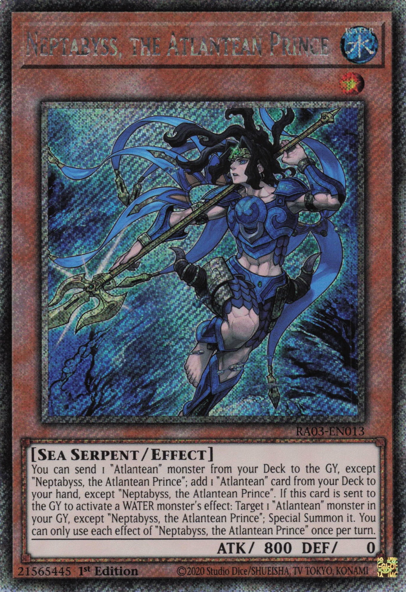 Neptabyss, the Atlantean Prince RA03-EN013 - Platinum Secret Rare -