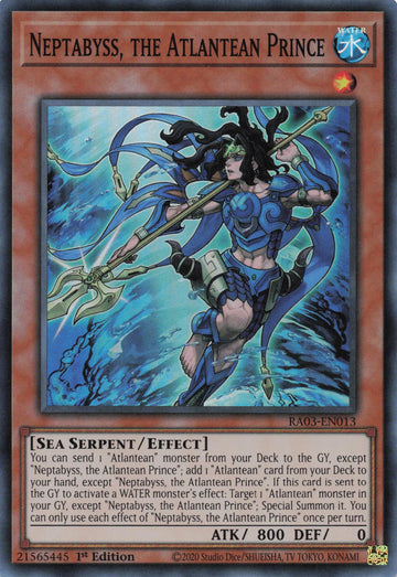 RA03-EN013 - Neptabyss, the Atlantean Prince - Super Rare - Quarter Century Bonanza