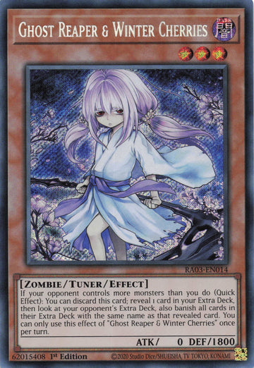 RA03-EN014 - Ghost Reaper & Winter Cherries (Alternate Art) - Secret Rare - Quarter Century Bonanza