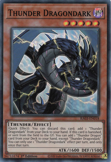 RA03-EN018 - Thunder Dragondark - Super Rare - Quarter Century Bonanza