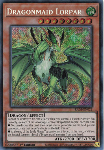 RA03-EN022 - Dragonmaid Lorpar - Secret Rare - Quarter Century Bonanza